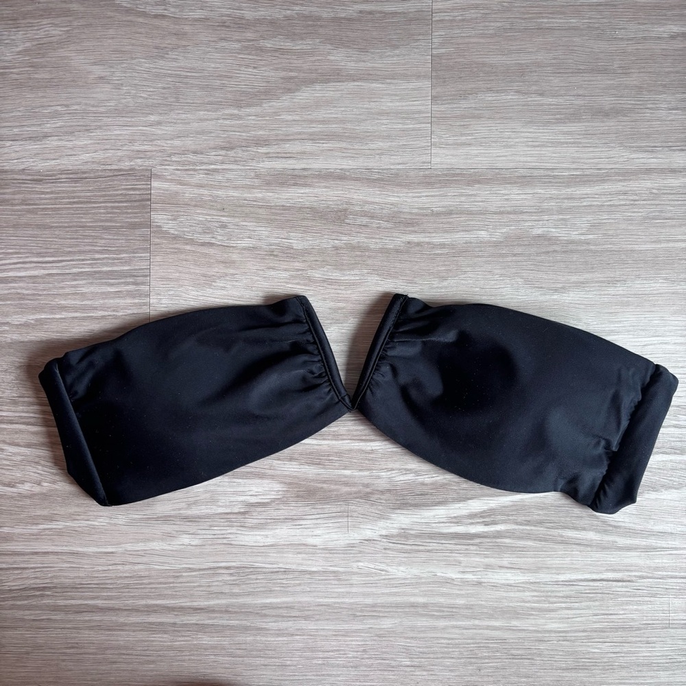 Andie Swim Scala Black Bandeau Top Size Medium